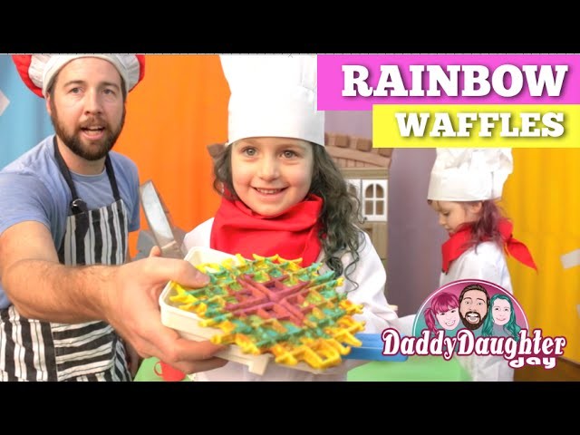 Daddy Daughter Day -  Cooking with Kids (Rainbow Waffles)