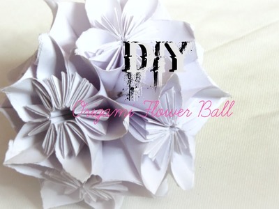 DIY how to make origami flower ball - easy paper craft