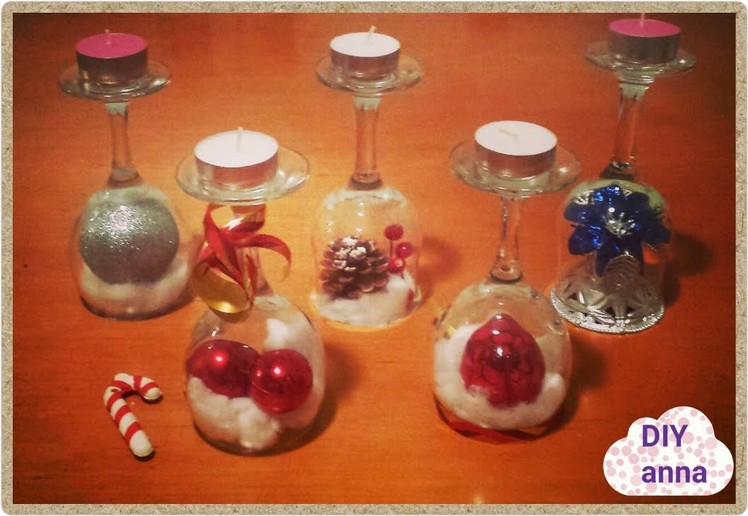 Easter and christmas decorations candle holder vine glasses DIY craft ideas tutorial. URADI SAM