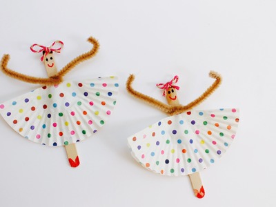 Easy craft: How to make popsicle stick ballerinas