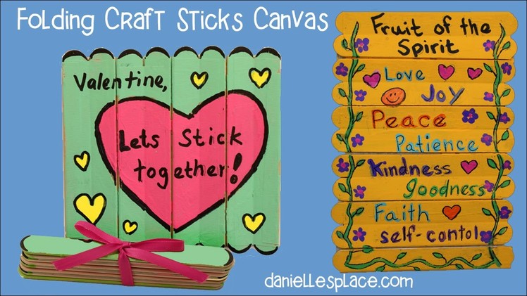 Folding Craft Stick or Popsicle Stick Canvas Craft
