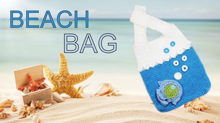 How to crochet a  bag Beach bag  easy Free pattern Tutorial