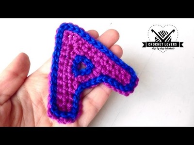 How to crochet letter A  |  STEP BY STEP TUTORIAL