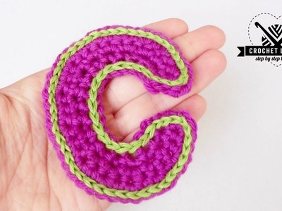 How to crochet letter C | STEP BY STEP TUTORIAL
