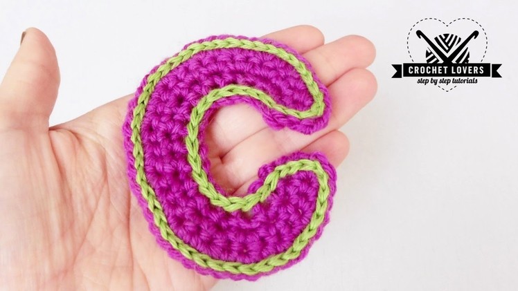 How to crochet letter C | STEP BY STEP TUTORIAL