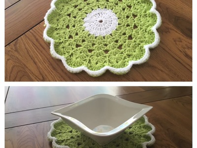 How to crochet round table mat