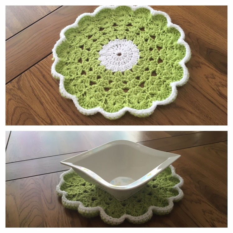 How to crochet round table mat