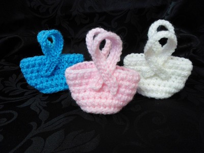 P1 My Easy Crochet Breast Cancer Awareness Ribbon Basket Tutorial