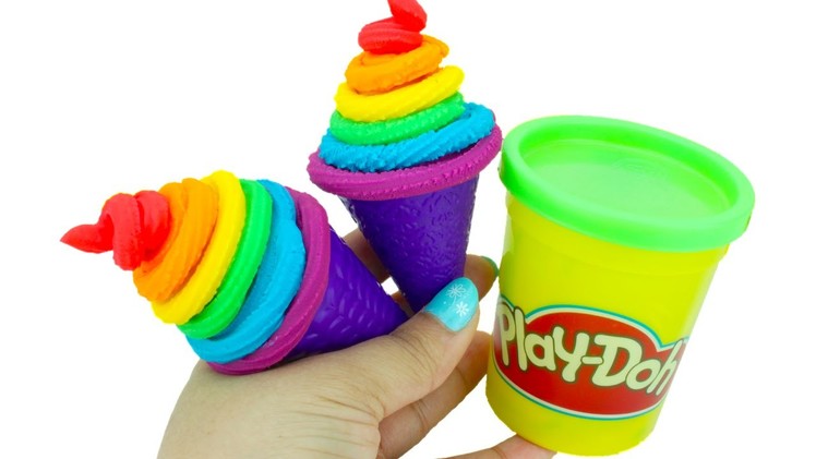 Play Doh Craft | How To Make Rainbow Ice Cream Cone | AmuzingToyz