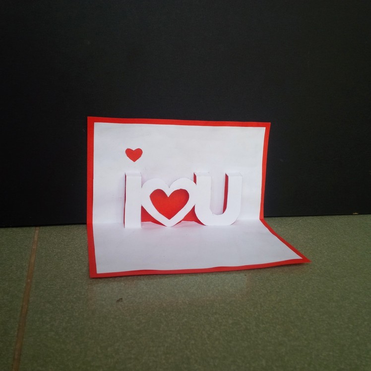 Pop-up Card 3d - Ideas for Valentine's Day - Craft tutorial