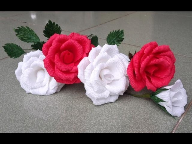 Rose with crepe paper - craft tutorial