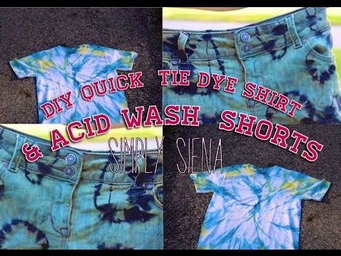 Acid Wash Shorts and Quick Tie Dye Shirt DIY | Simply Siena |