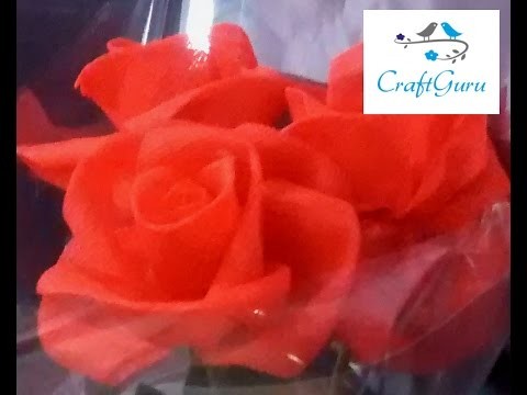 DIY : Beautiful Organza Flower 2 (Rose)