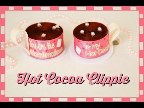 DIY CRAFT: How to make a HOT COCOA hair clip.hairbow
