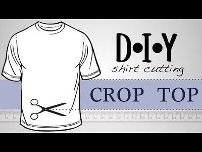 DIY T SHIRT CUTTING- Crop Top Gym Tee