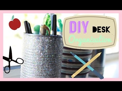 Easy DIY Desk Organization!