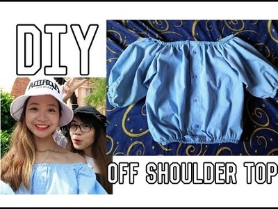 FROM HIS TO HERS| DIY OFF SHOULDER TOP FROM MAN'S SHIRT