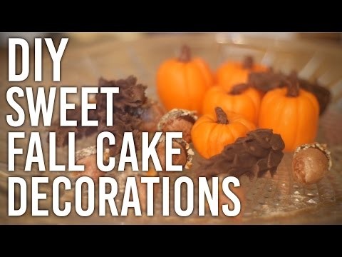 How to Make Sweet Fall Cake Decorations : DIY