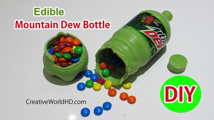 How to Make Edible Mountain Dew Bottle Soda Piñata DIY Tutorial by Creative World