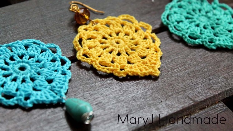 Nice and easy crochet earrings | Aqua