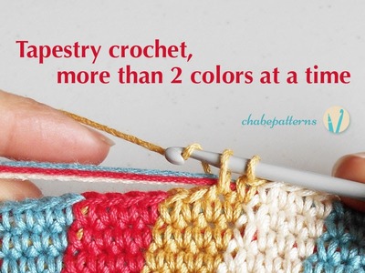 Tapestry crochet, more than 2 colors at a time