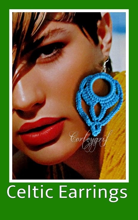 Celtic crochet earrings