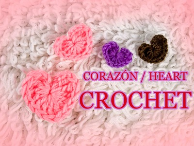 COMO HACER UN CORAZON A CROCHET FACIL.HOW TO DO AN EASY HEART CROCHET