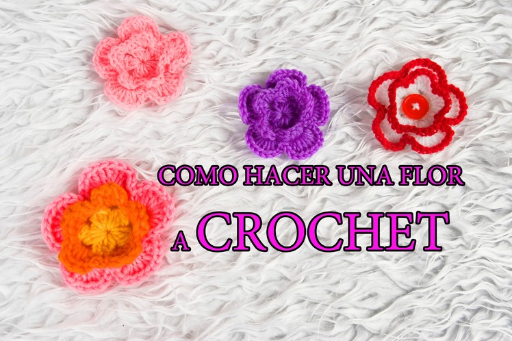 Como hacer una flor a crochet | How to do flower with crochet