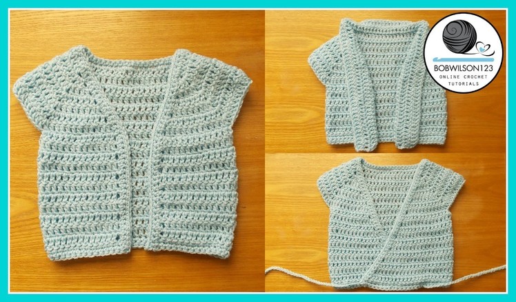 Crochet baby to child Cardigan Tutorial