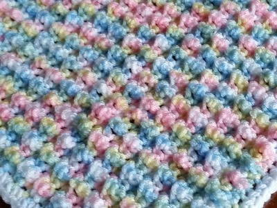 Crochet Bubble Pop stitch blanket