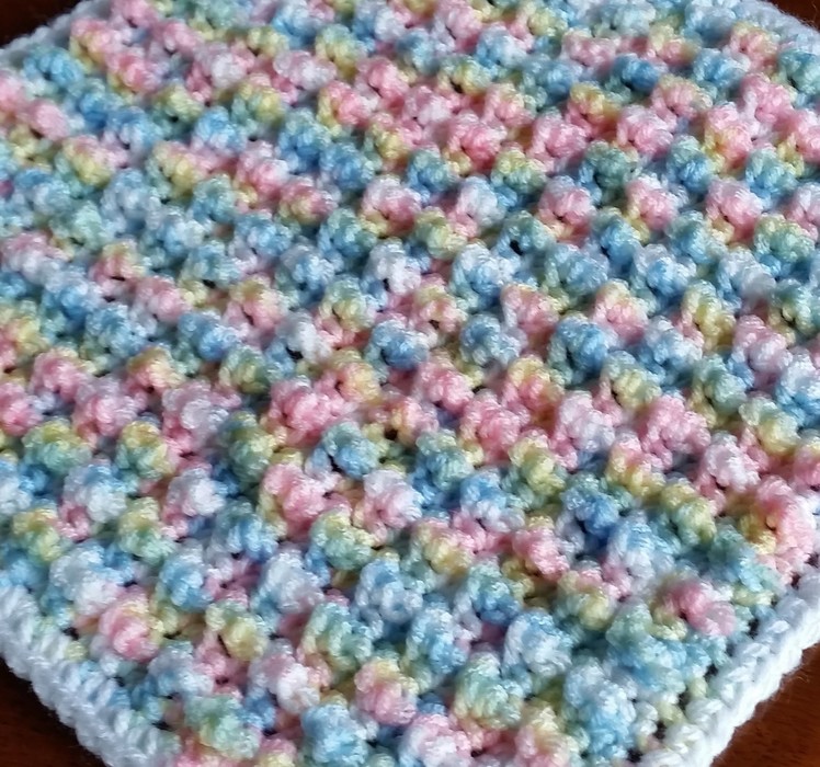 Crochet Bubble Pop stitch blanket