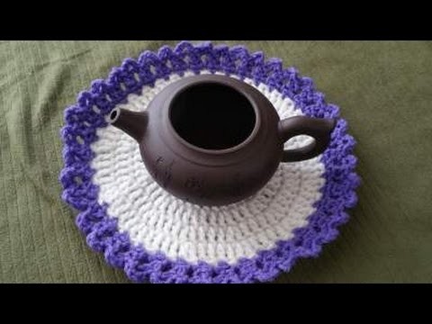 Crochet Hot Pot stand  - how to make easy coaster  - Delicious Desi Food