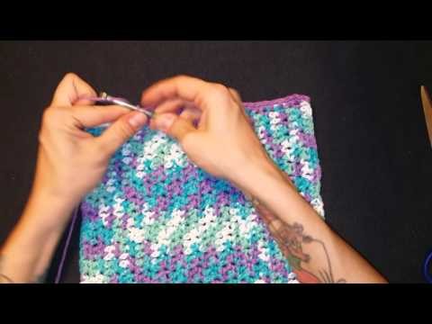 Crochet washcloth tutorial step by step Part 2 The border