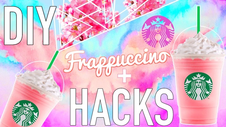 DIY Cherry Blossom Frappuccino + Starbucks HACKS You NEED To Know!