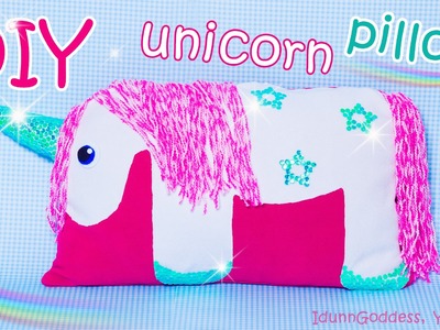 DIY Unicorn Pillow - How To Make A Unicorn Pillow Out Of Old Clothes (NO SEW tutorial)