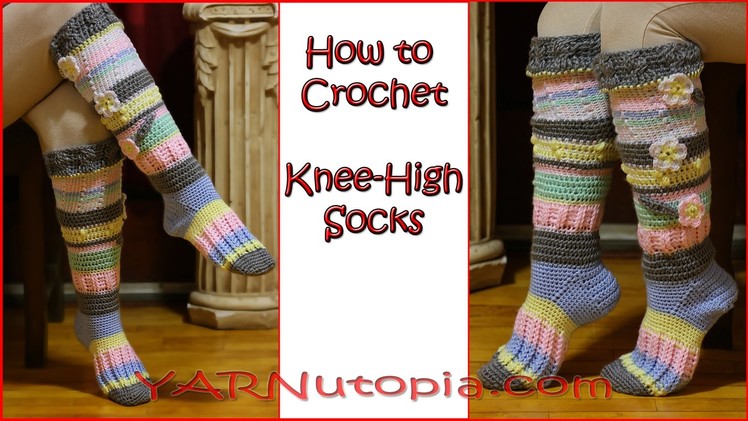 How to Crochet Knee High Socks