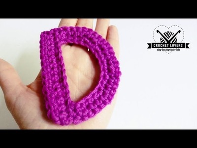 How to crochet letter D | step by step tutorial