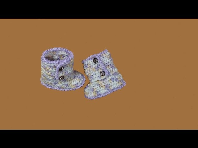 Stivaletti neonato all'uncinetto - tutorial passo a passo - crochet baby booties