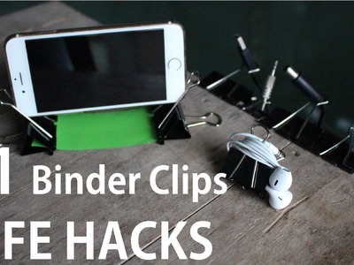 11 Binder Clips Life Hacks you can do it yourself [DIY]