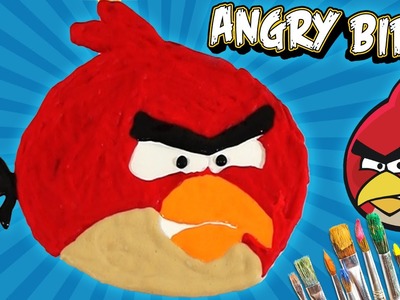 Angry Bird's Red Puffy Paint - DIY SpeedPaint Angry Birds Plush Juguetes Brinquedos Toy Surprise Egg