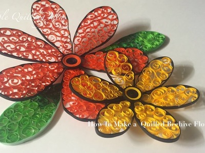 Art and Craft: DIY how to make Quilled Beehive Flower, Beautiful Design