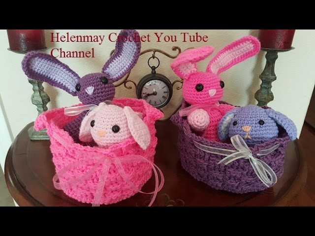 Crochet Basket Weave Easter Basket DIY Tutorial