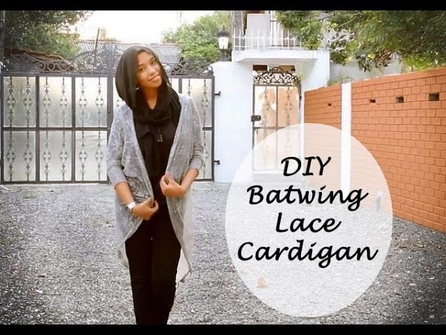 DIY Batwing Lace cardigan tutorial: Sewing patterns