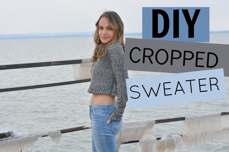 DIY Cropped Sweater (Sweatshirt) Tutorial | Nelle Creations