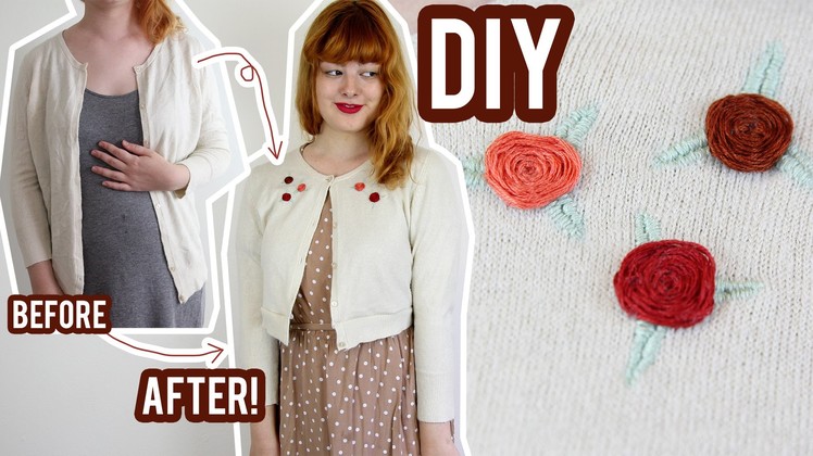 DIY Embroidered Cardigan | The Style Pile #7