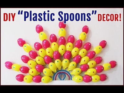 DIY Handmade Crafts from Plastic Spoons | DIY Room Decor from Best Out of Waste