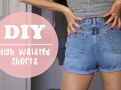 DIY High Waisted Shorts or Distressed Jeans