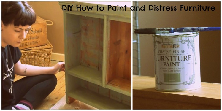 DIY How to Paint and Distress Furniture with chalk paint EASY & CHEAP