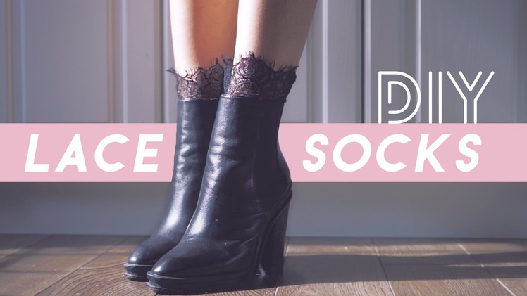 ✂ DIY Lace Trim Socks
