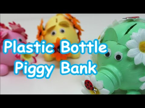 DIY Piggy Bank Ideas Cute Plastic Bottle Piggy Bank Recycled Bottles Crafts